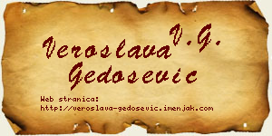 Veroslava Gedošević vizit kartica